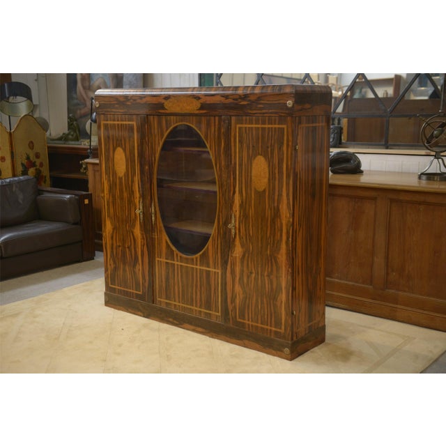 Neo-Classical Art Deco Wardrobe in Ebony Veneer, 1930s For Sale - Image 15 of 15