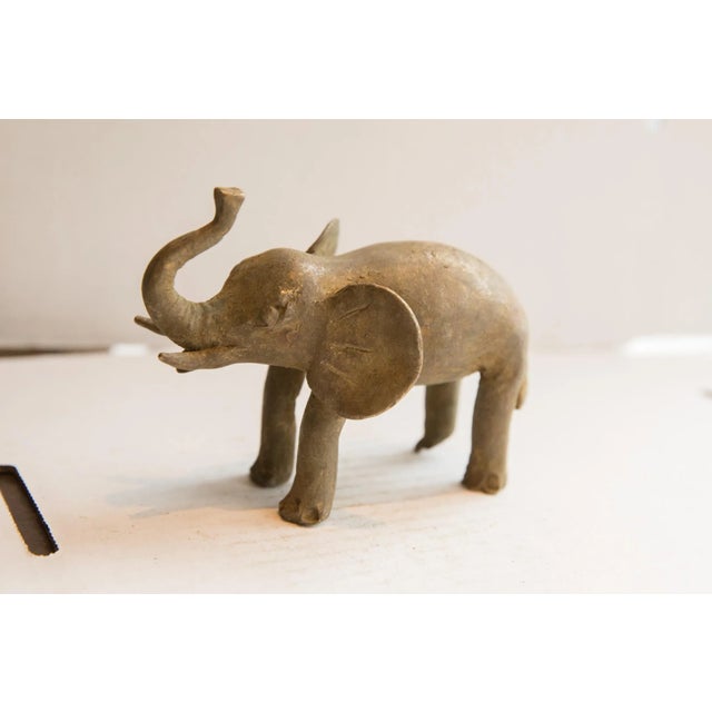 Bronze Vintage African Elephant Sculpture For Sale - Image 8 of 9