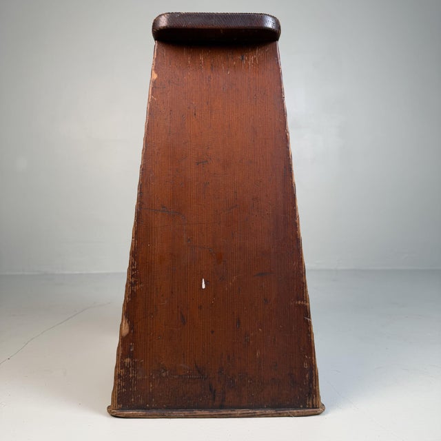 Brown Vintage Japanese Fumidai Wooden Step Stool, 1920s For Sale - Image 8 of 9