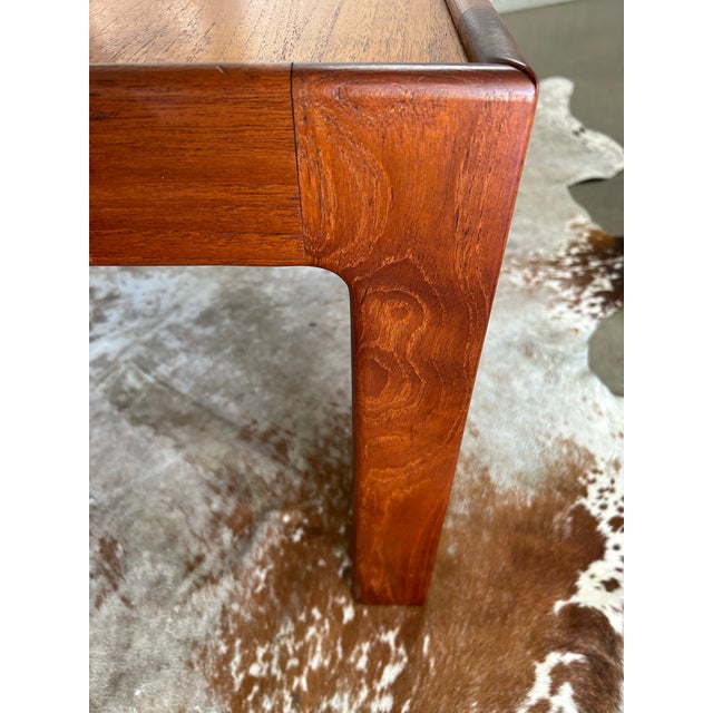 Chestnut Vintage Danish Modern Teak Coffee Table For Sale - Image 8 of 9