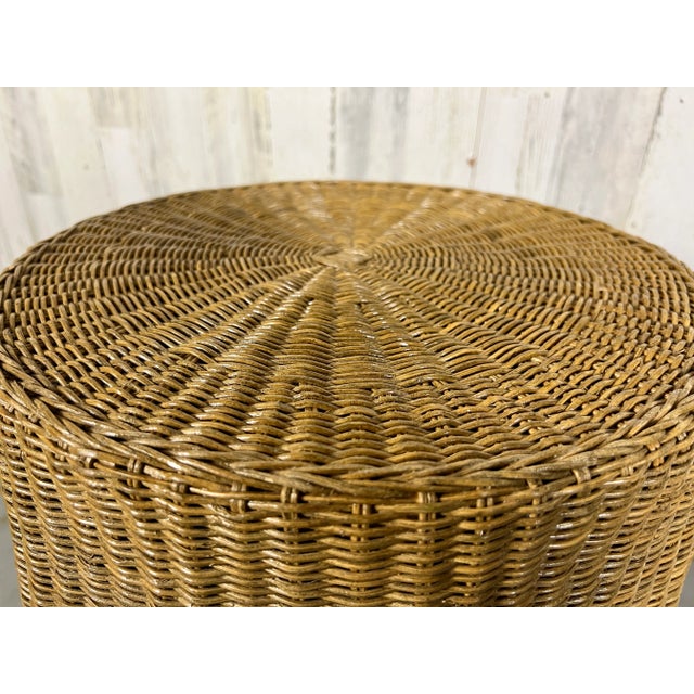 Trompe l'Oeil Draped Wicker "Ghost" Side Table For Sale - Image 11 of 13