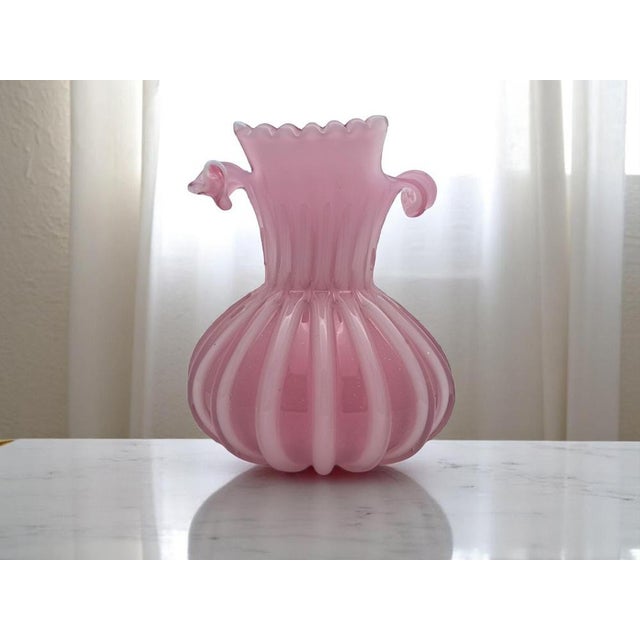 Mid-Century Modern Murano Opaline Glass Vase from Seguso, 1960s For Sale - Image 3 of 12