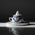 2020s Handmade Ceramic Decorative Lemon Juicer Sculpture – Hand-Painted Iznik Tulips – Kitchen Shelf Decor Accent (Not Food Safe) For Sale - Image 5 of 13