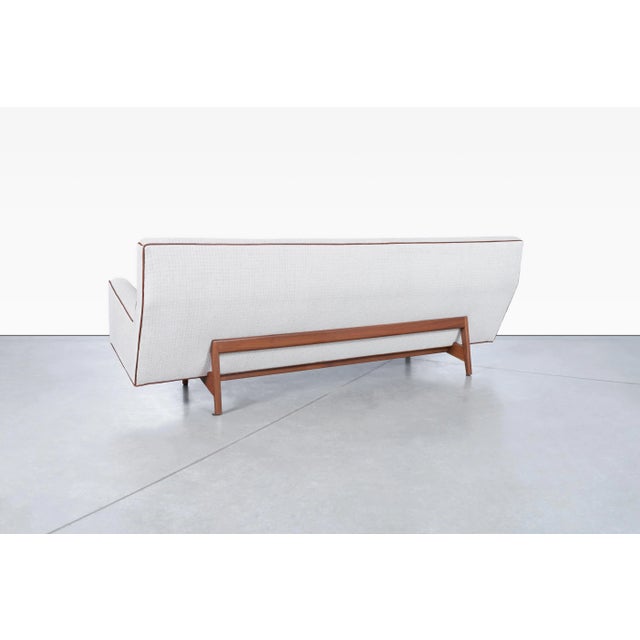 Wood Mid-Century Modern Walnut Floating Sofa Model U-150 by Jens Risom For Sale - Image 7 of 11
