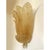 Gold Transparent and Gold Graniglia Leaf Murano Glass Wall Sconces by Simoeng, Set of 2 For Sale - Image 8 of 10