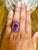 Purple 8.90 Carat Amethyst Sapphire Pear Cut Rose Gold Cocktail Ring Size 7 For Sale - Image 8 of 8