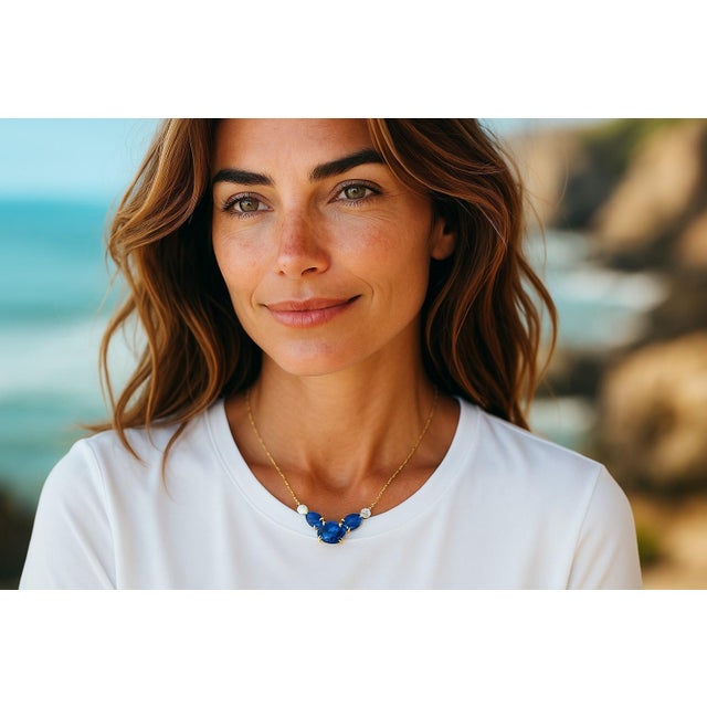 Introducing our exquisite handmade necklace, meticulously crafted in the USA with unparalleled attention to detail....