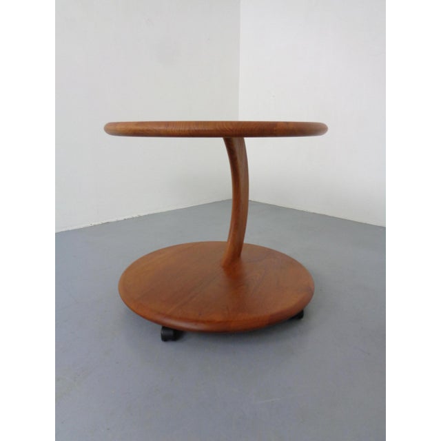 Brown Teak Serving Trolley, Denmark, 1970s For Sale - Image 8 of 16
