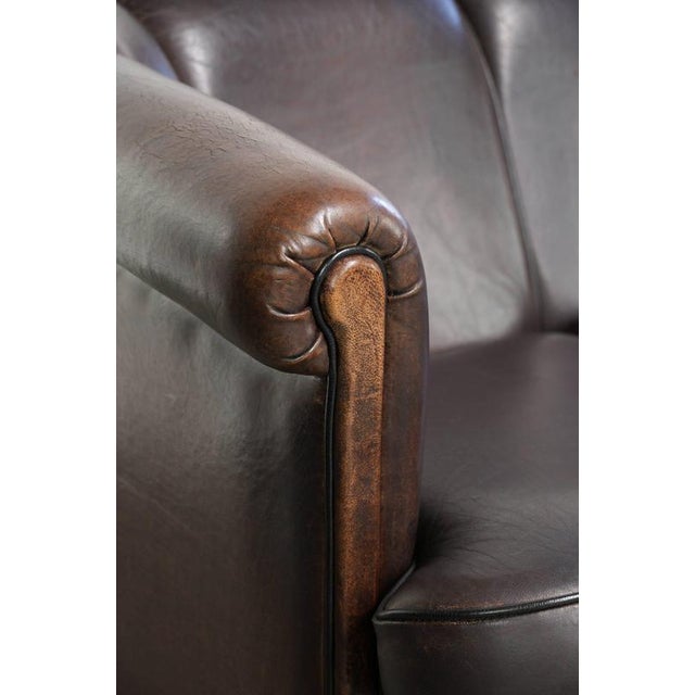 Three-Seater Sofa in Sheepskin Leather For Sale - Image 12 of 15