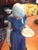 Very lovely Bing & Grondahl porcelain figurine. Look at these wonderful chickens! The graceful maiden has a blue dress on...