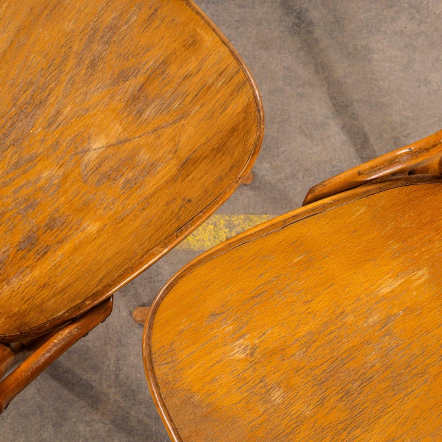 Vintage Hoop Back Bentwood Dining Chairs, 1950s, Set of 2 For Sale - Image 6 of 12