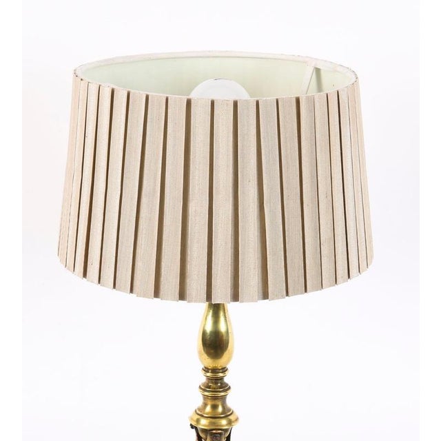 Antique French Art Nouveau Ormolu Table Lamp, Late 19th Century For Sale - Image 4 of 18