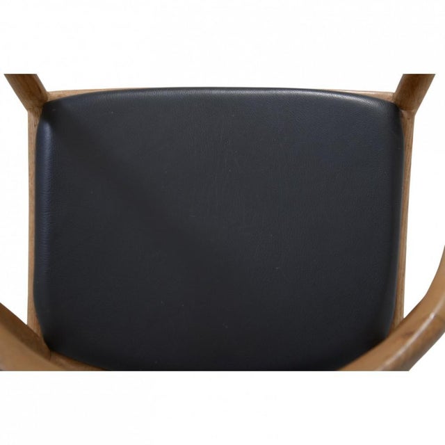 Wood JH503 The Chair in Oak and Black Leather by Hans Wegner, 1960s For Sale - Image 7 of 18