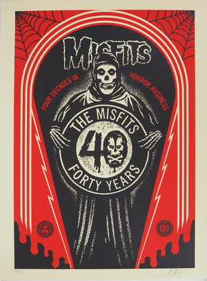 Shepard Fairey, MISFITS 40TH Crypth, Lithograph