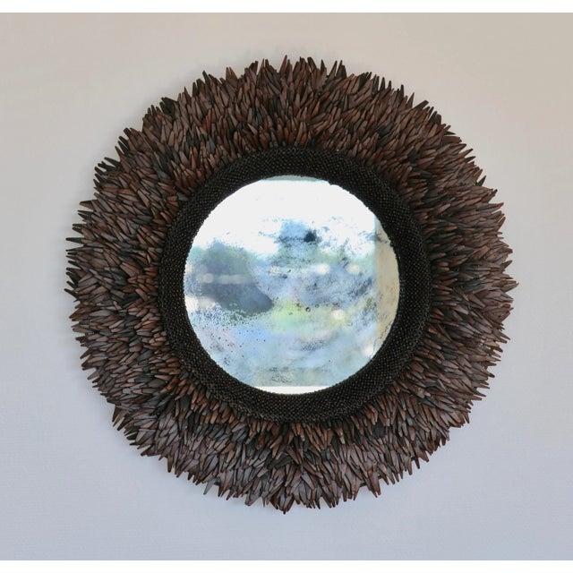 Vintage Framed Mirror in Mercury Glass For Sale - Image 4 of 4