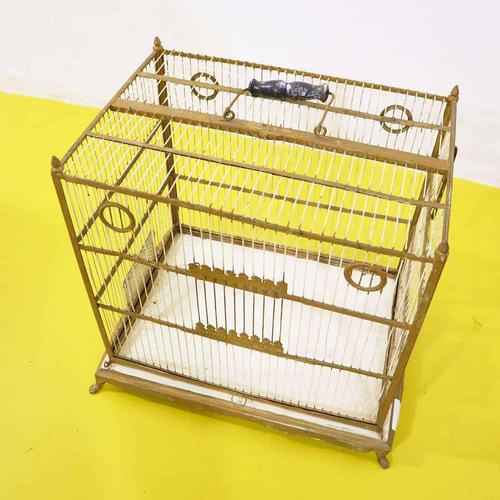 Metal Birdcage with Decorative Elements and Shaped Handle, in Good conditions. Designed from 2000