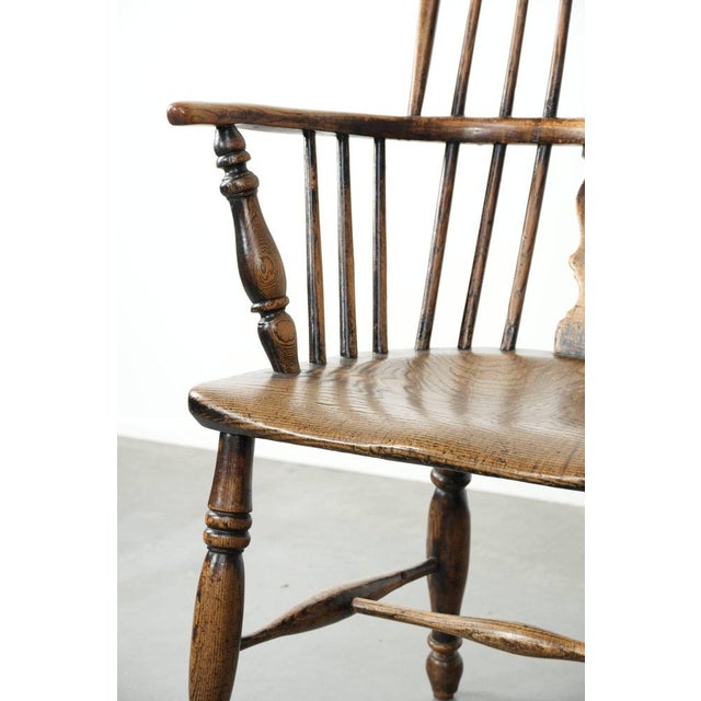 Antique English Windsor Highback Chair, 1800s For Sale - Image 10 of 13