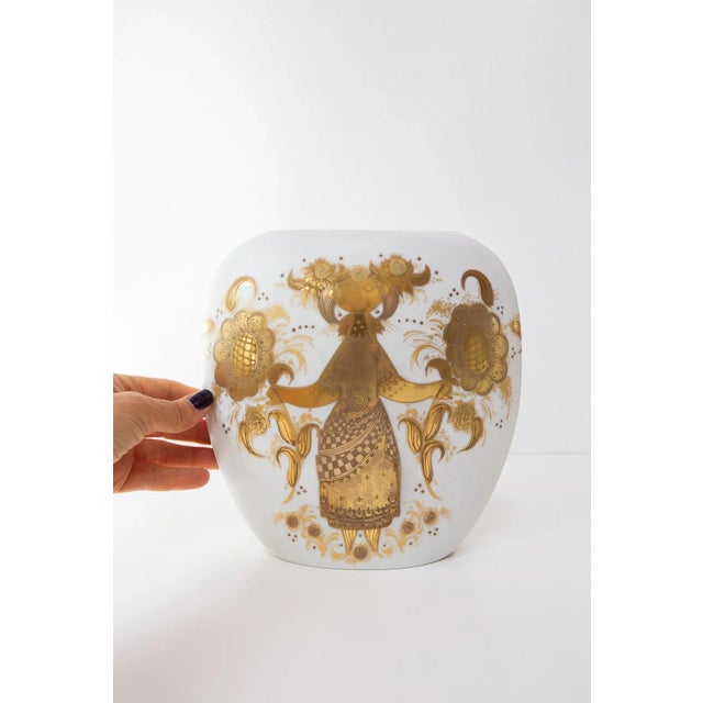Gold Vintage Porcelain Vase 4 Colour Series by Bjorn Wiinblad for Rosenthal, 1970s For Sale - Image 8 of 10