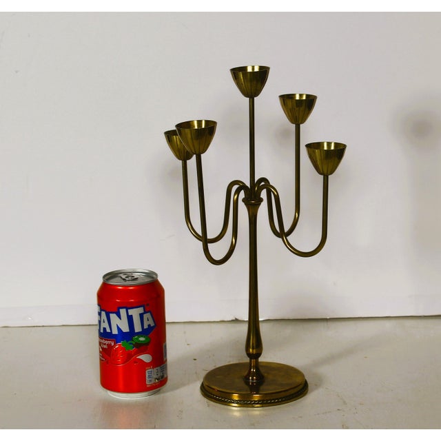 Brass Candelabra by Gunnar Ander for Ystad Metall, 1970 For Sale - Image 11 of 13