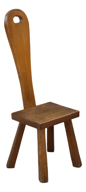 Brutalist Chair in Oak, 1950s