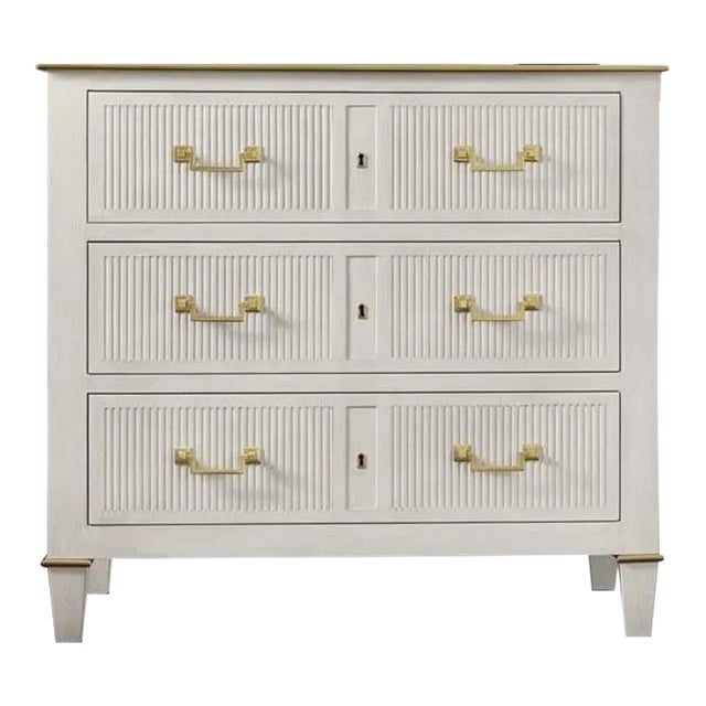 Modern History Copenhagen Bedside Chest - Antique White For Sale