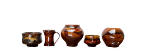 Mid-Century German Studio Pottery Vase, Carafe, Bowls and Candle Holder from Till Sudeck, 1960s, Set of 5