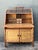 Vintage Tortoise Burnt Rattan Drop Front Desk For Sale - Image 4 of 12