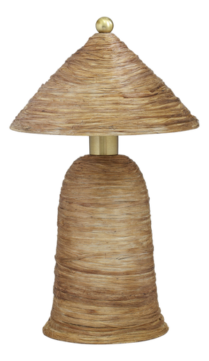 Coco Natural Coconut Fiber Pointed Table Lamp