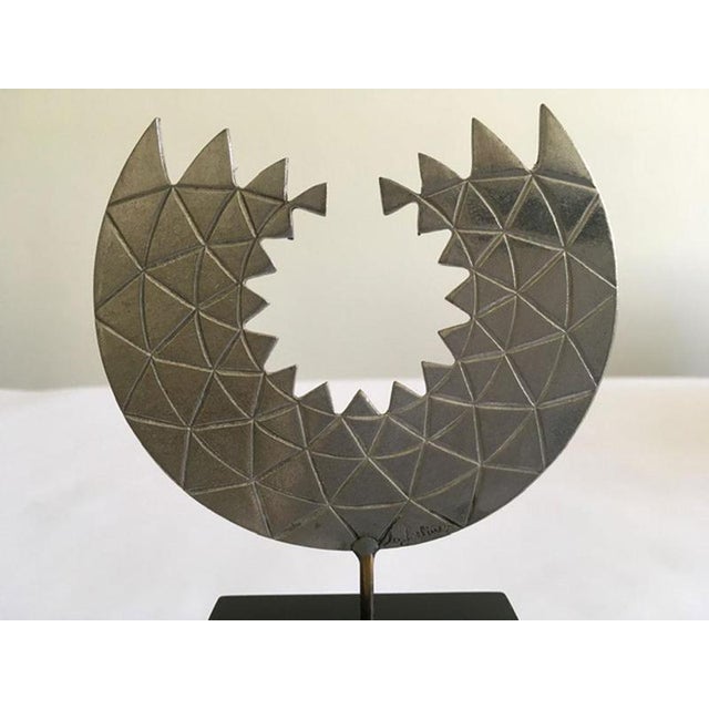 Italian Abstract Pewter Sculpture by Mirella Forlivesi, 1986 For Sale - Image 12 of 18