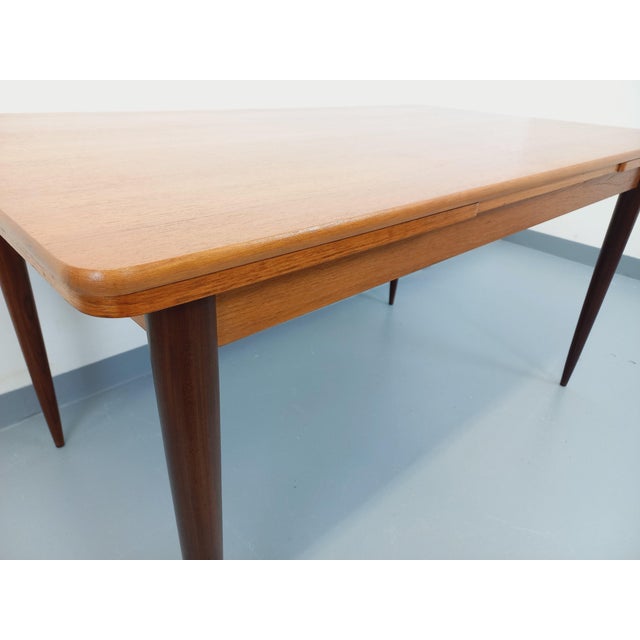 Vintage Dining Table in Teak with Extensions, 1960s For Sale - Image 6 of 11