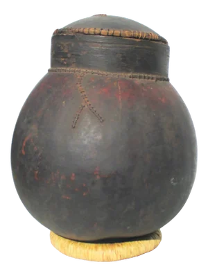 Senufo Tribal Gourd Basket Container Early 20th Century