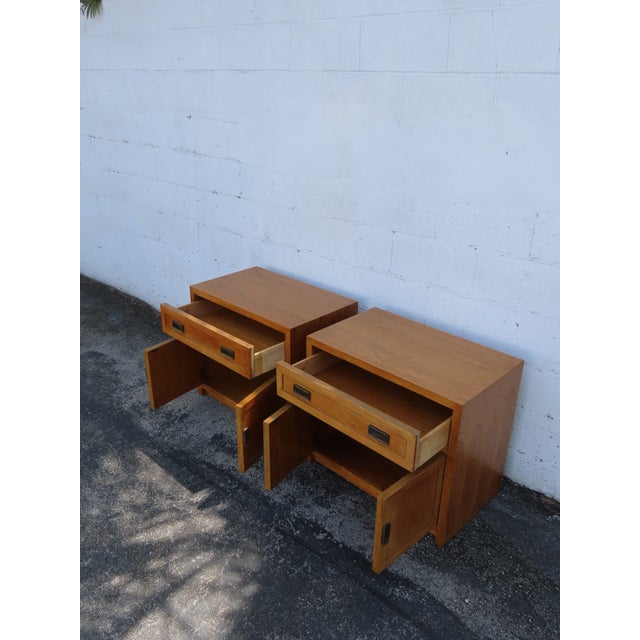 Thomasville Hollywood Regency Nightstands End Bedside Tables a Pair 6355 For Sale - Image 11 of 17