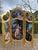 20thC French Louis XVI Gold Beech Scenic Room Divider Screen - 3 Panels For Sale - Image 18 of 18
