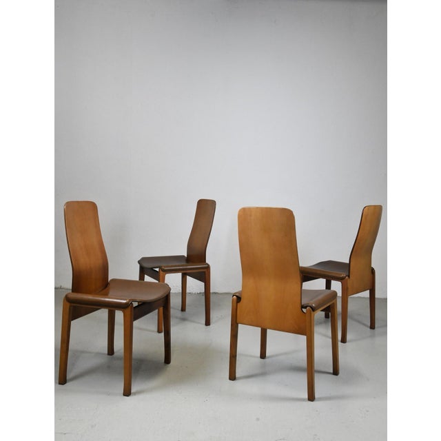 Fiorenza Chairs by Tito Agnoli for Molteni, 1970s, Set of 4 For Sale - Image 3 of 7