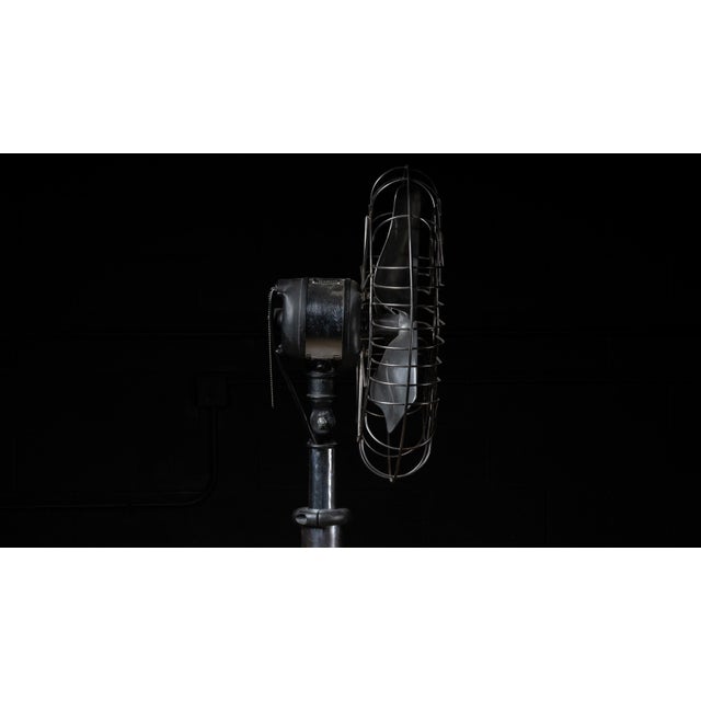 c. 1950s; Airmaster Corp. - Chicago This piece includes steel blades and sits on a cast iron base with an adjustable...