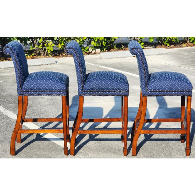 Wood Taylor King Barstools Set of 3 For Sale - Image 7 of 17