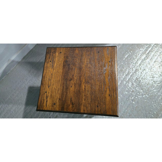 Oak Lamp Tables, 1920, Set of 2 For Sale - Image 6 of 11