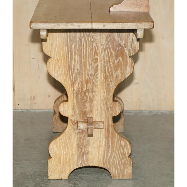 Arts & Crafts Limed Oak Cotswold Dressing Table from Tudor Furniture, 1930s For Sale - Image 15 of 16