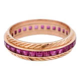 Gold and Ruby Alliance, Size 7.5 For Sale