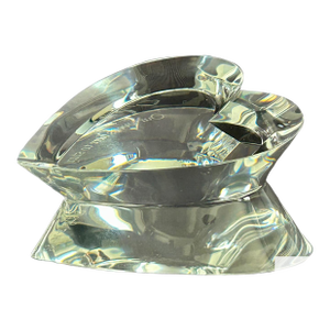 Vtg. Signed Steuben Crystal Heart Shaped Paperweight