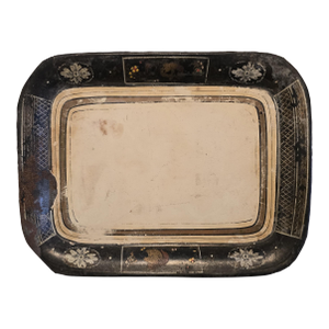 Antique Japanned Toleware Tray