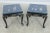 Pair Chinese Black Lacquer Decorated Lamp Tables For Sale - Image 10 of 10