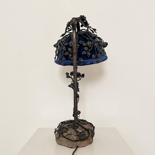 French Art Nouveau Table Lamp in Bronze, 1910 For Sale - Image 14 of 18