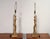 1940s Vintage Male and Female Figural Carved Table Lamps by Clifford C Stasack - Pair For Sale - Image 5 of 18