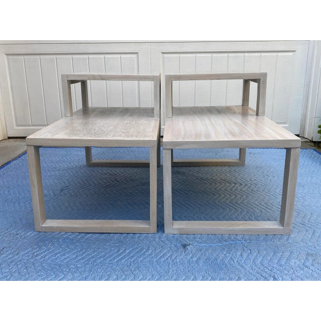 Martin Mid-Century Modern Whitewashed Nightstand - a Pair For Sale - Image 4 of 13