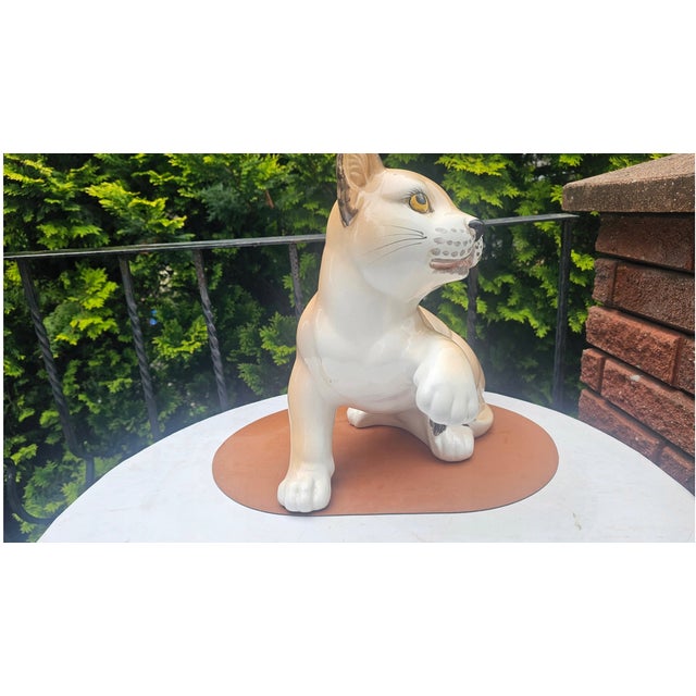 Vintage Porcelain Lion Figurine, 1960s For Sale - Image 4 of 10
