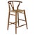 Brown New Handmade Armchair Counter Stool in Mindi Wood and Rattan For Sale - Image 8 of 8