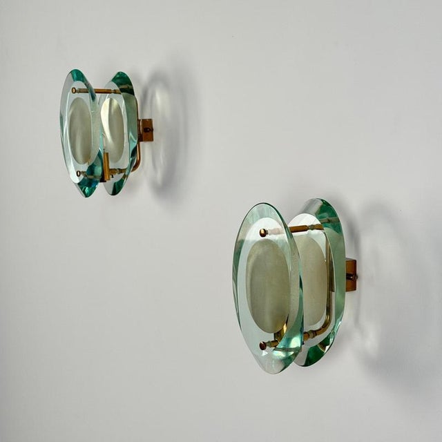 1960s Brass Model 2093 Wall Lights attributed to Max Ingrand for Fontana Arte, 1960s, Set of 2 For Sale - Image 5 of 18