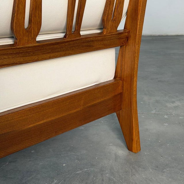 Cherrywood Daybed with Bolsters by Gio Ponti for Italbed, 1950s For Sale - Image 10 of 16