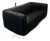 1980s Ikea "Klippan" Black Leather Sofa For Sale